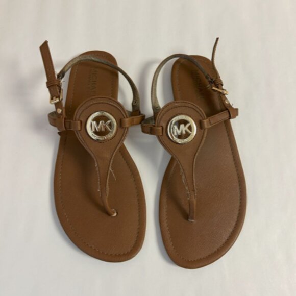 Michael Kors Brown Leather Sandals - Picture 2 of 2